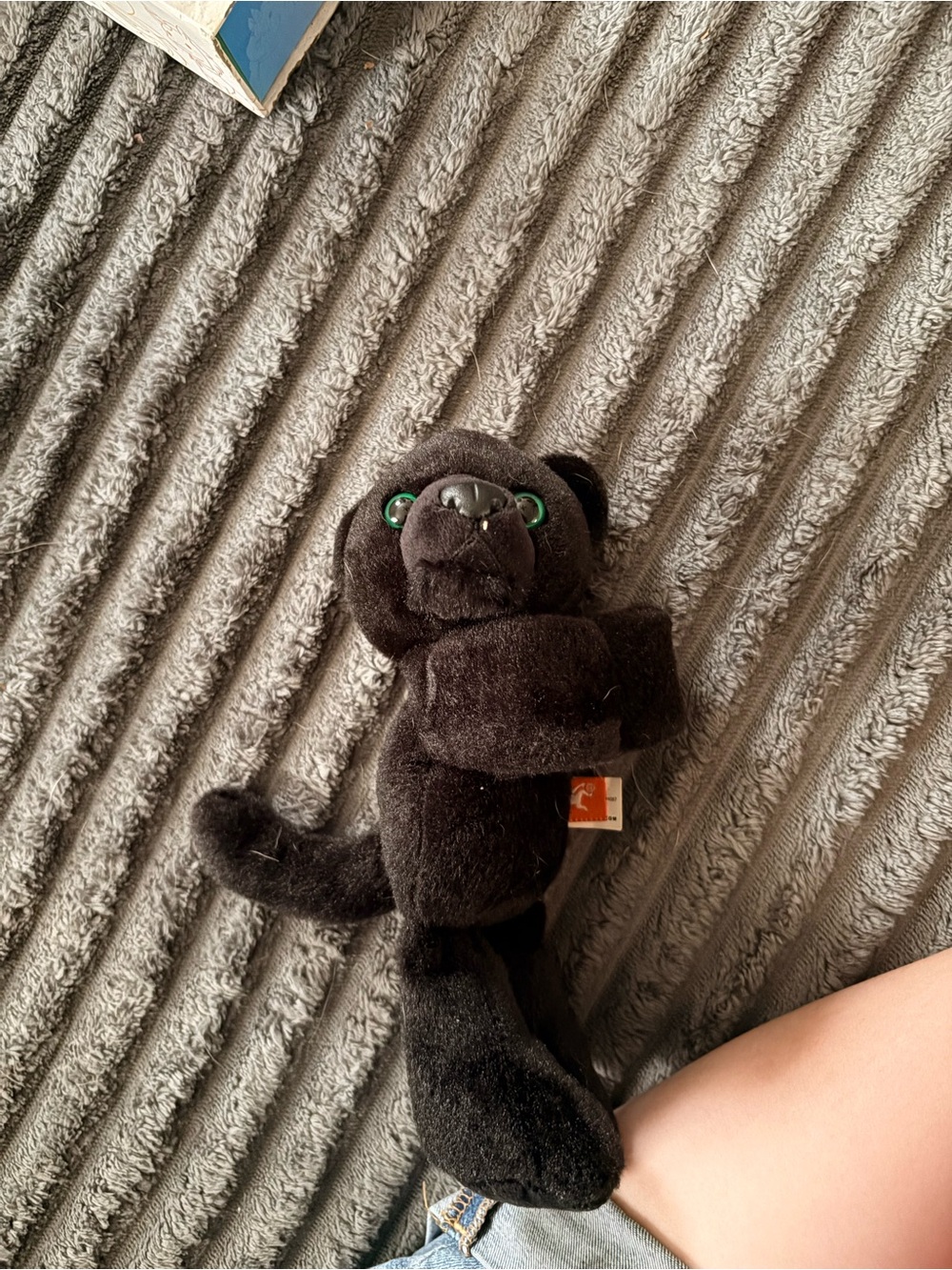 Plush Black panther Small Pet stuffed animal - Soft Cuddly Companion